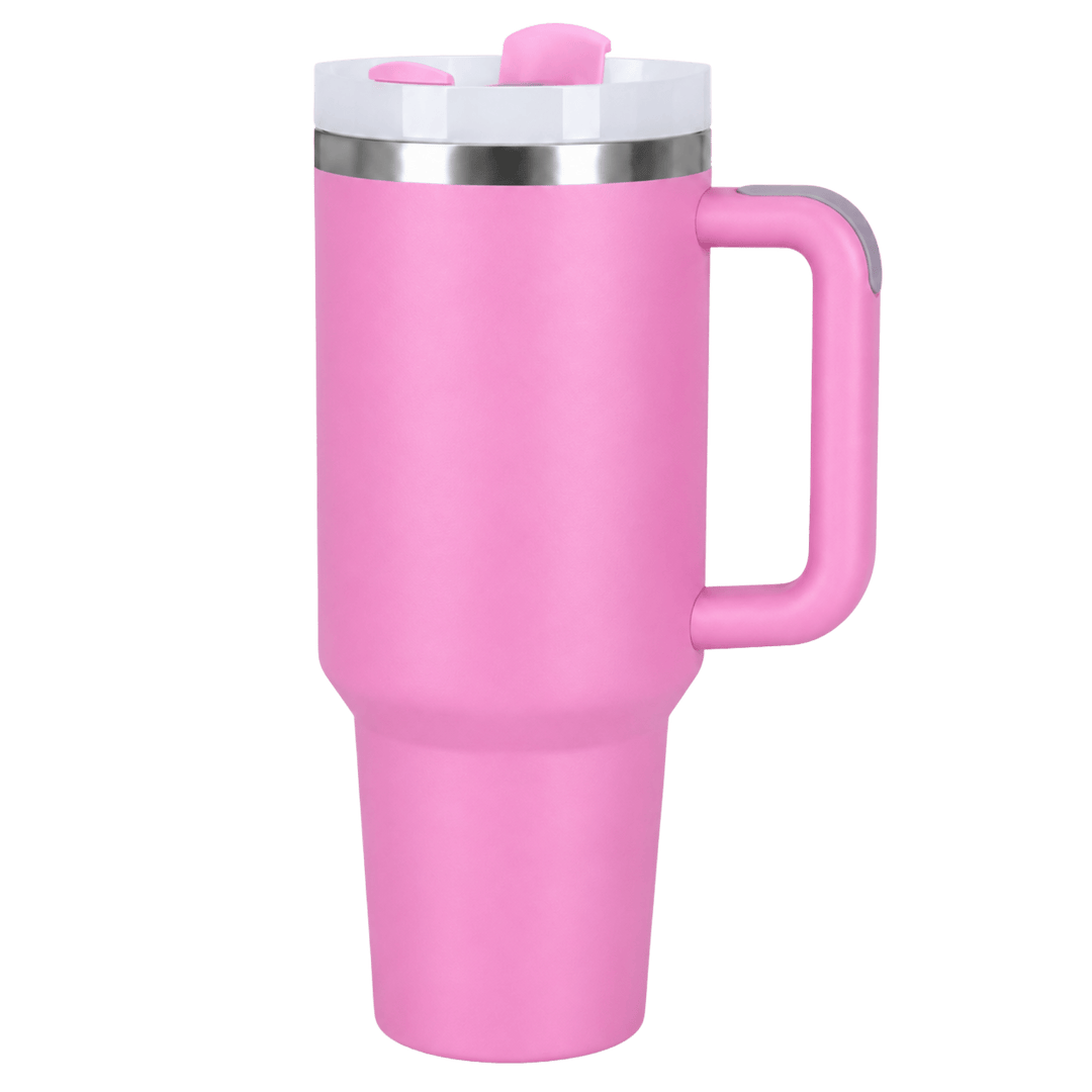 Personalized Laser Engraved 40 oz Stainless Steel Tumbler with Handle