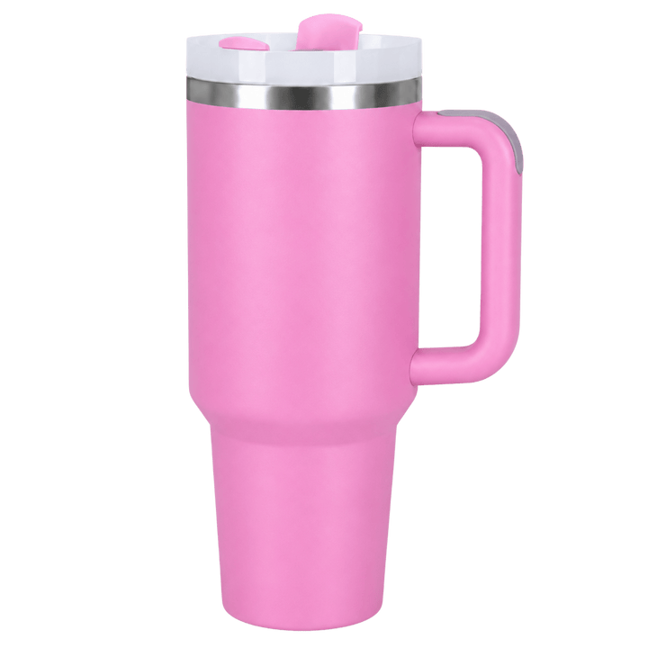 Personalized Laser Engraved 40 oz Stainless Steel Tumbler with Handle