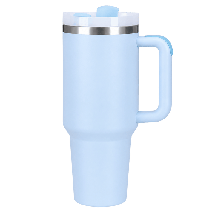 Personalized Laser Engraved 40 oz Stainless Steel Tumbler with Handle