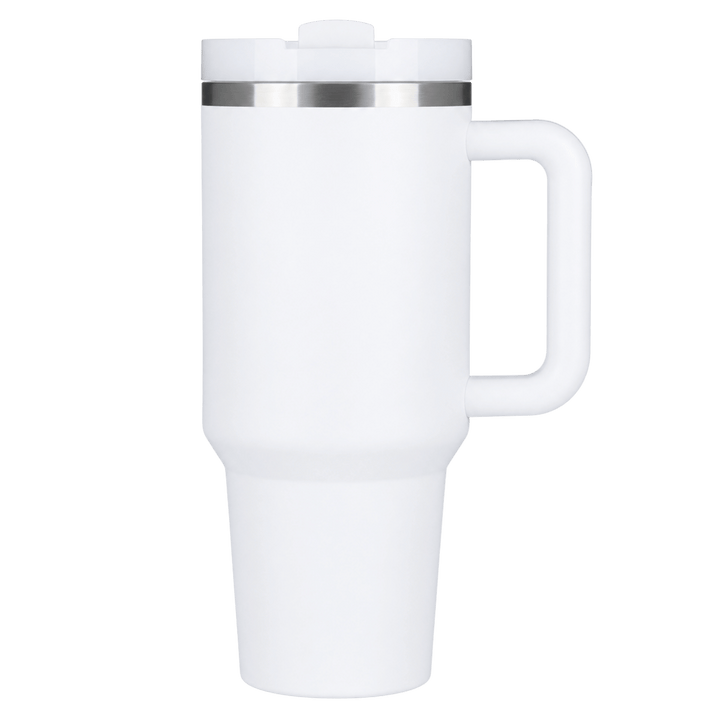 Personalized Laser Engraved 40 oz Stainless Steel Tumbler with Handle